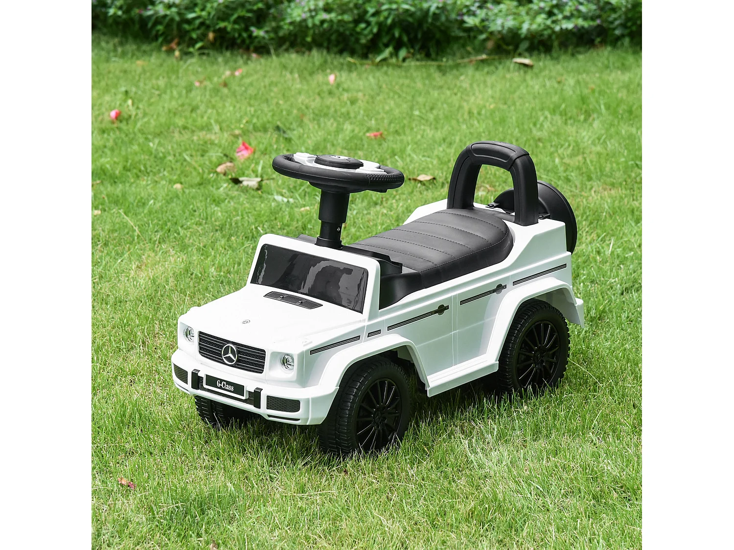 Camion porteur enfants véhicule à pousser licence Mercedes Benz 12-36 mois coffre klaxon phares blanc