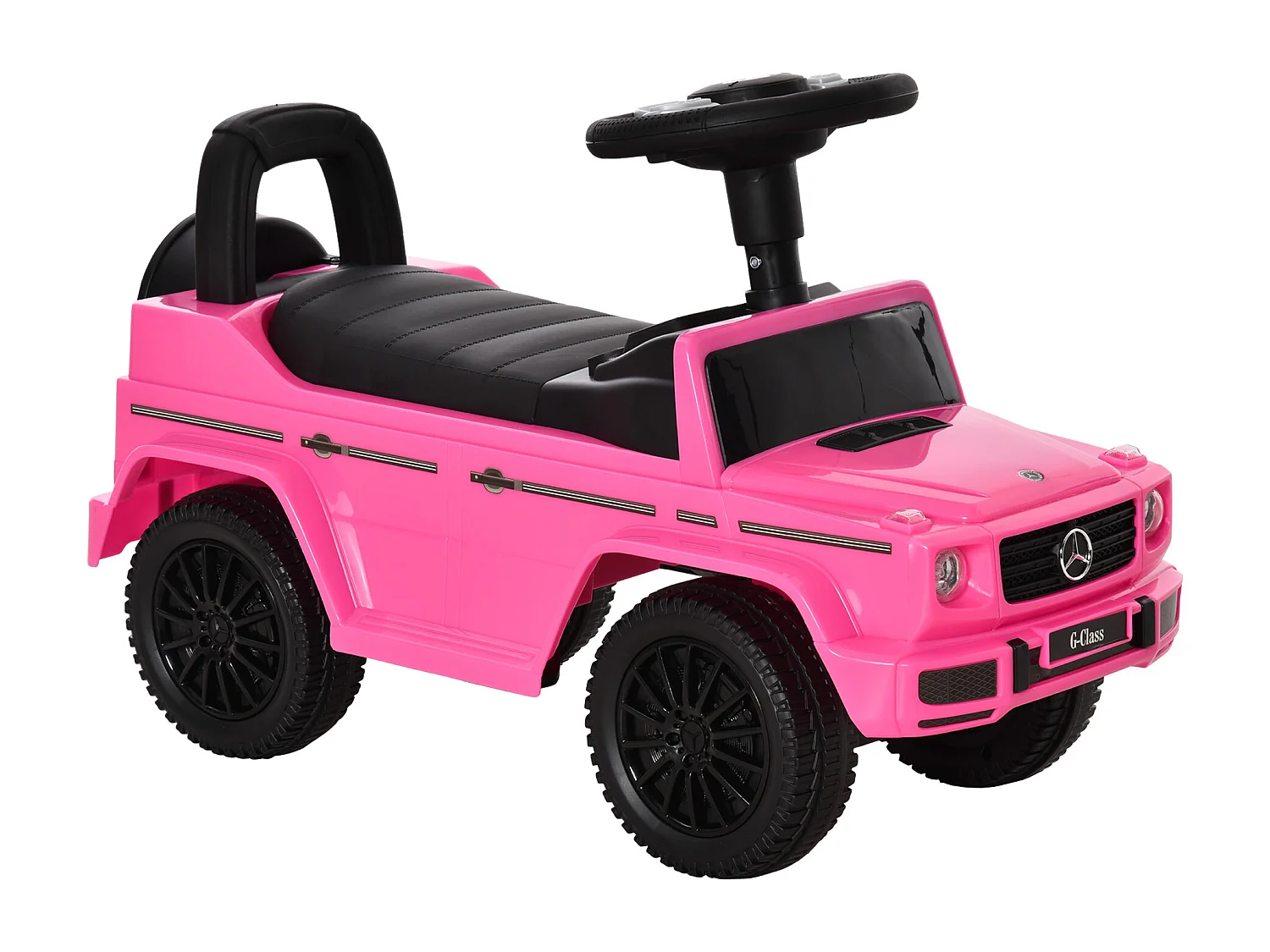 Camion porteur enfants véhicule à pousser licence Mercedes Benz 12-36 mois coffre klaxon phares rose