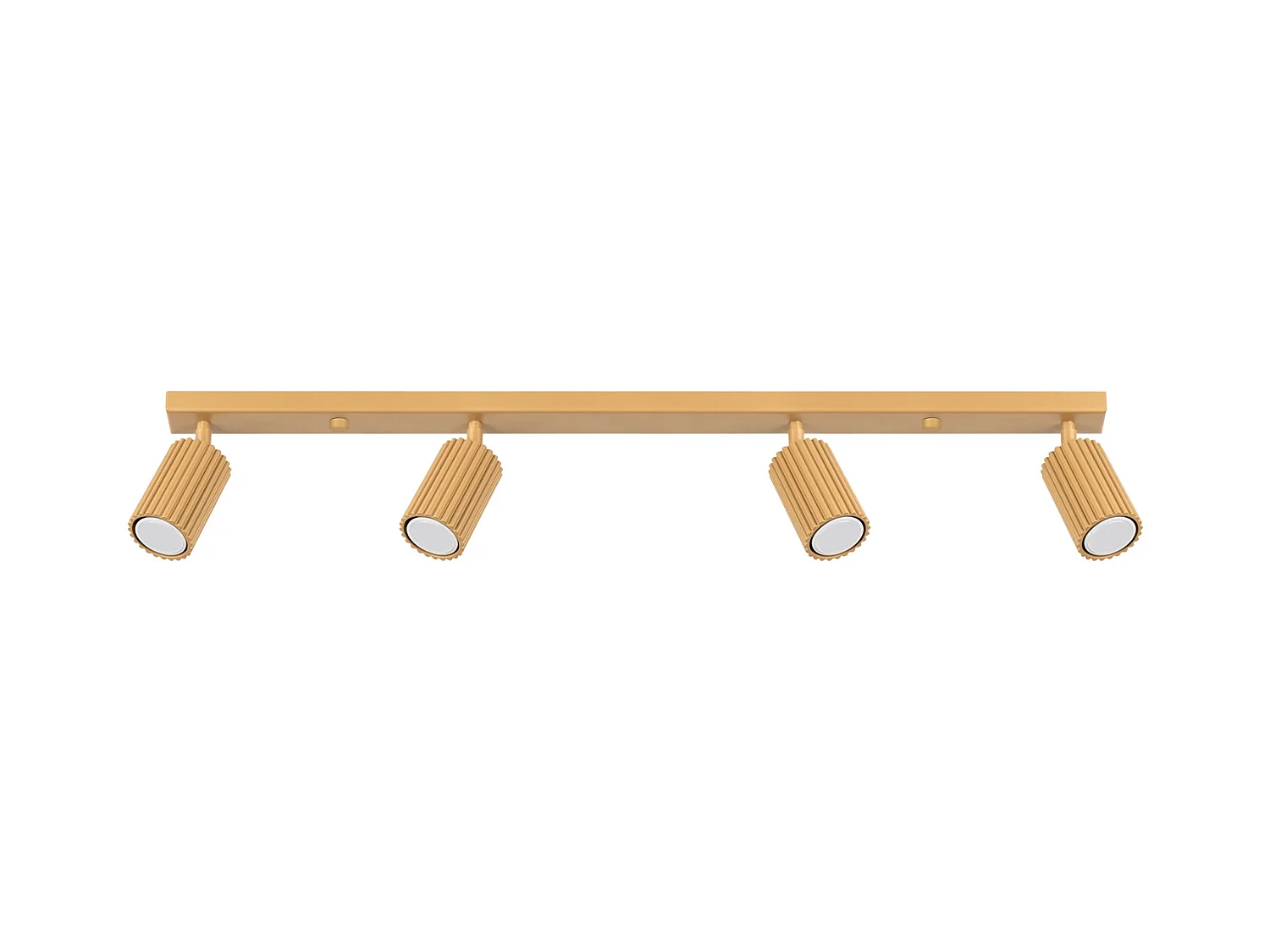 Plafonnier Karbon Minimaliste En Aluminium - 4 Sources Lumineuses - L.81 X H.16,5 Cm - Doré
