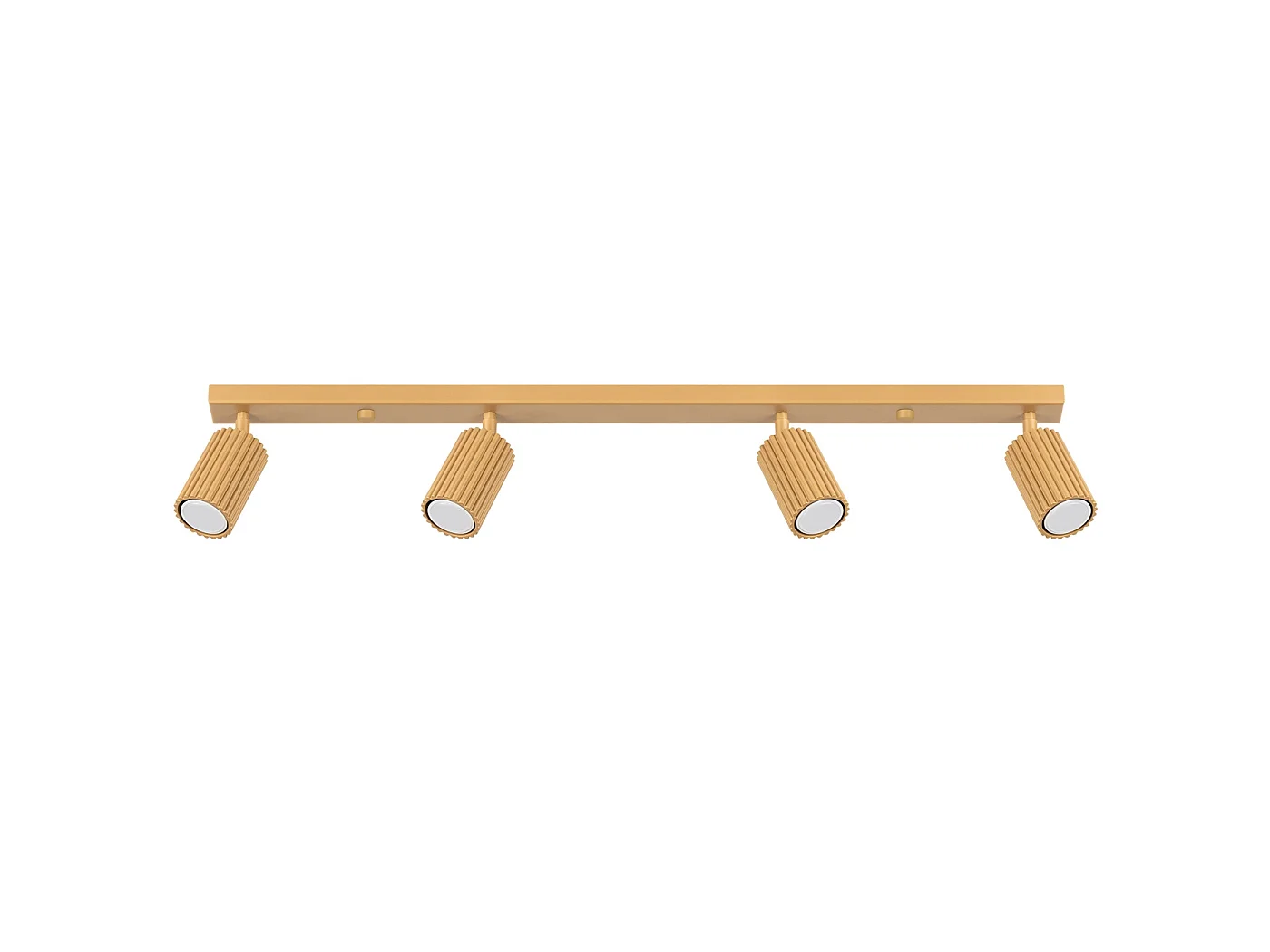 Plafonnier Karbon Minimaliste En Aluminium - 4 Sources Lumineuses - L.81 X H.16,5 Cm - Doré