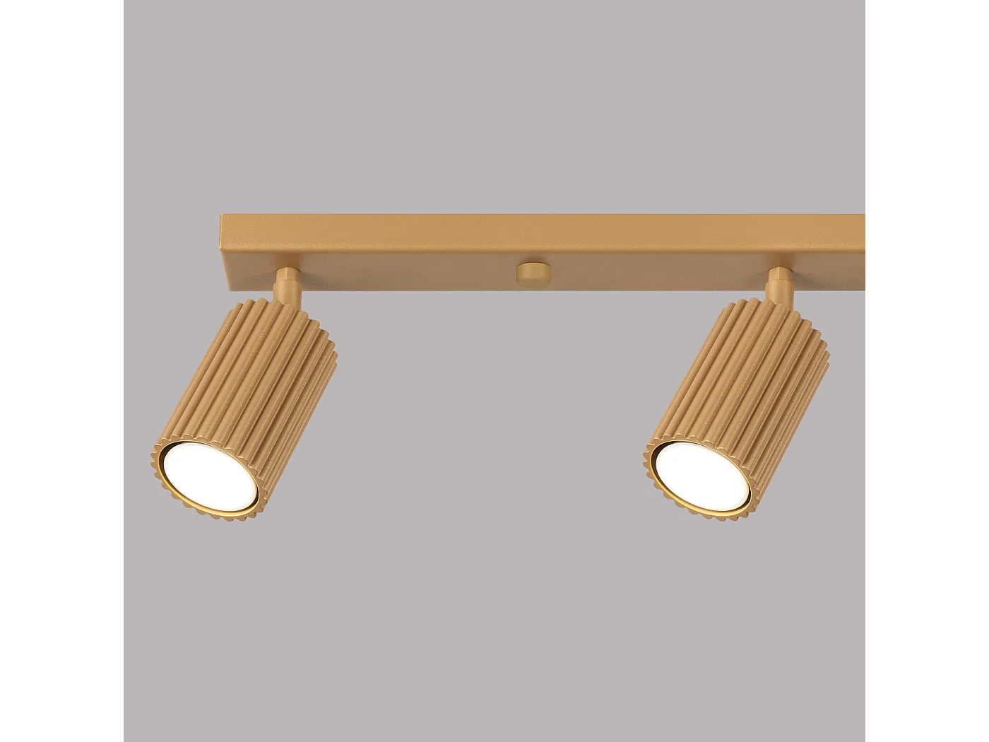 Plafonnier Karbon Minimaliste En Aluminium - 4 Sources Lumineuses - L.81 X H.16,5 Cm - Doré