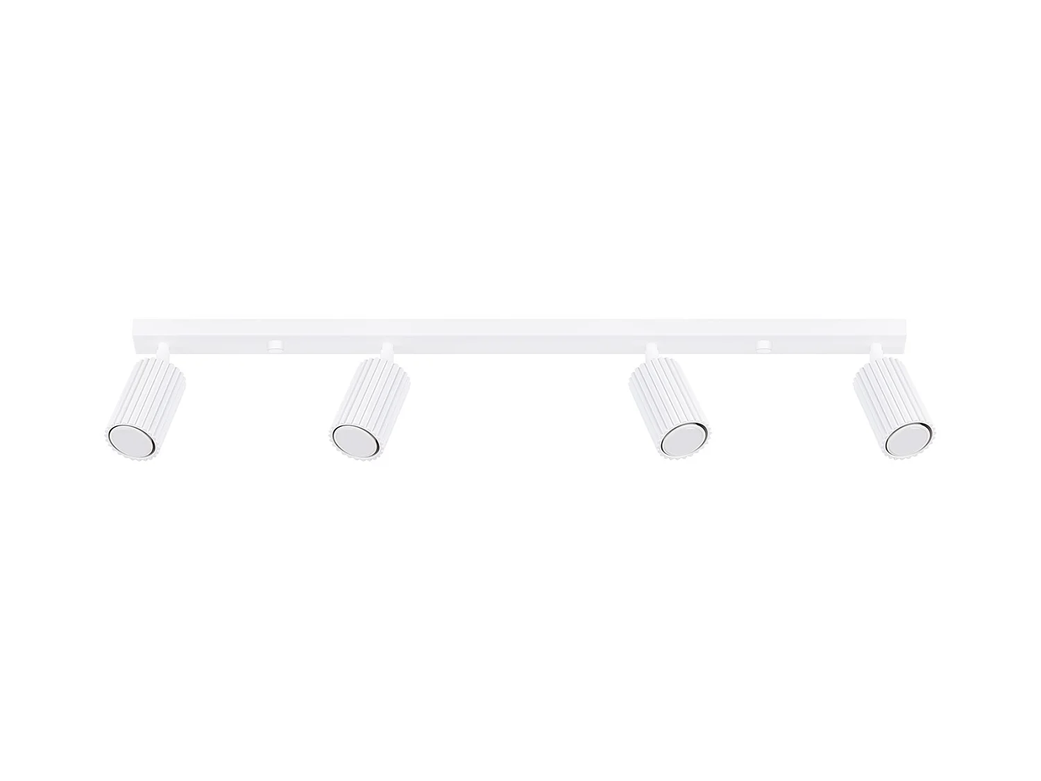 Plafonnier Karbon Minimaliste En Aluminium - 4 Sources Lumineuses - L.81 X H.16,5 Cm - Blanc