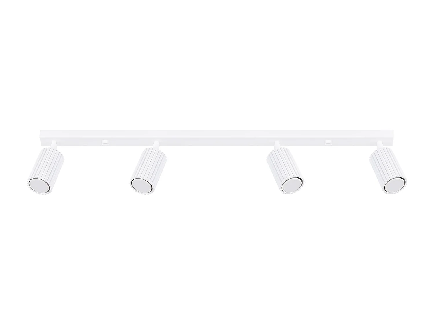 Plafonnier Karbon Minimaliste En Aluminium - 4 Sources Lumineuses - L.81 X H.16,5 Cm - Blanc