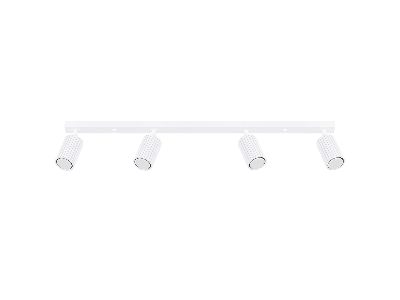 Plafonnier Karbon Minimaliste En Aluminium - 4 Sources Lumineuses - L.81 X H.16,5 Cm - Blanc