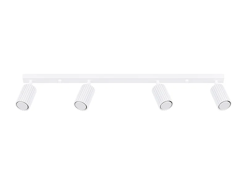 Plafondlamp Karbon Minimalistisch Van  - 4 Lichtbronnen - L.81 X H.16,5 Cm - Wit