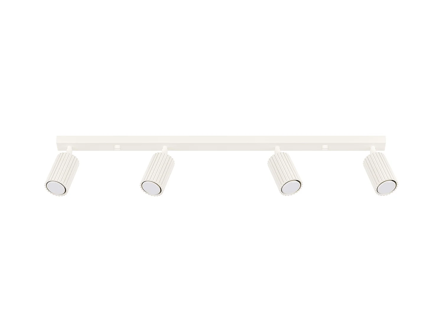 Plafonnier Karbon Minimaliste En Aluminium - 4 Sources Lumineuses - L.81 X H.16,5 Cm - Beige