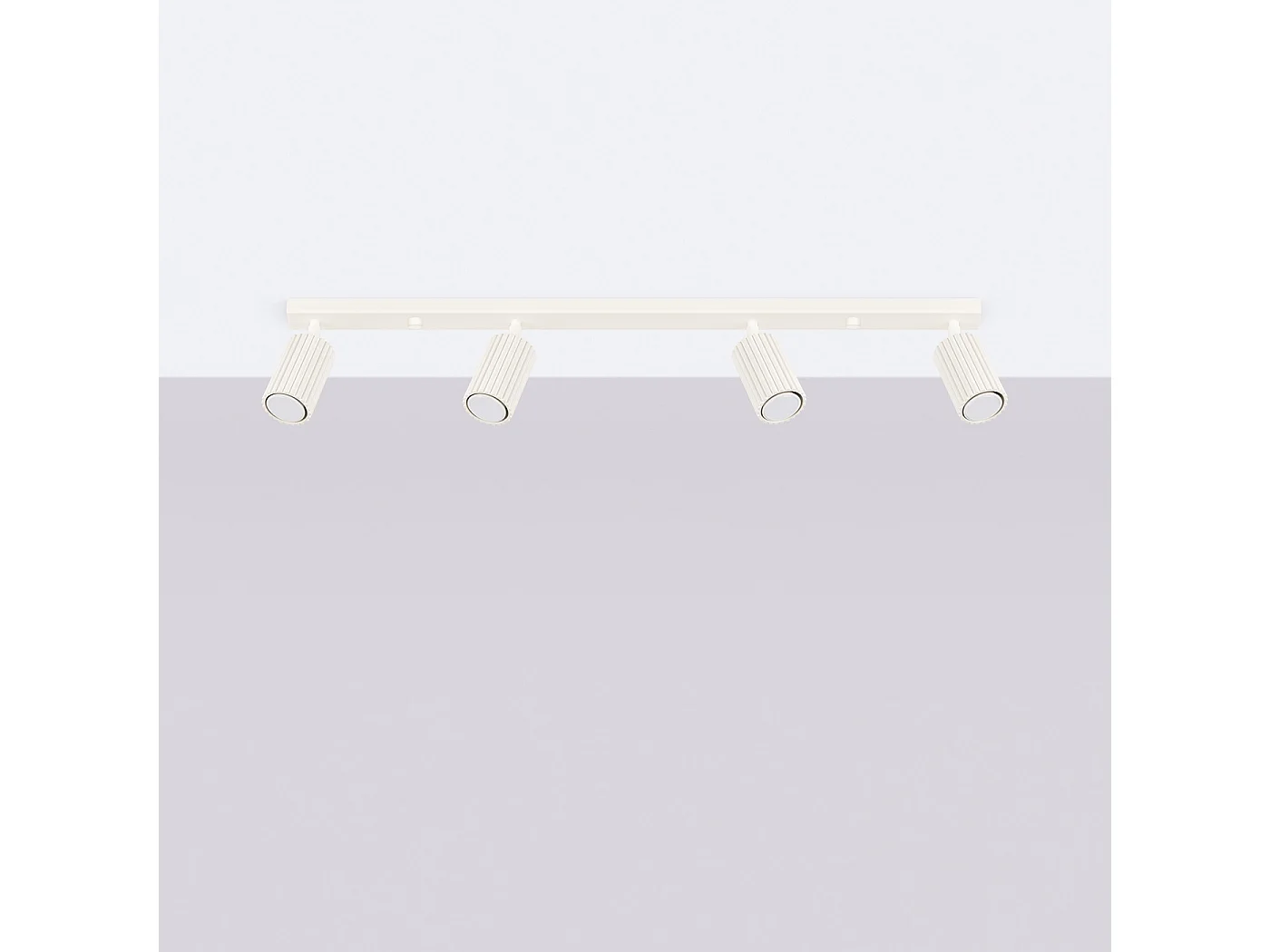 Deckenleuchte KARBON minimalistisch aus  Aluminium - 4 lichtquellen - L.81 x H. cm - Beige