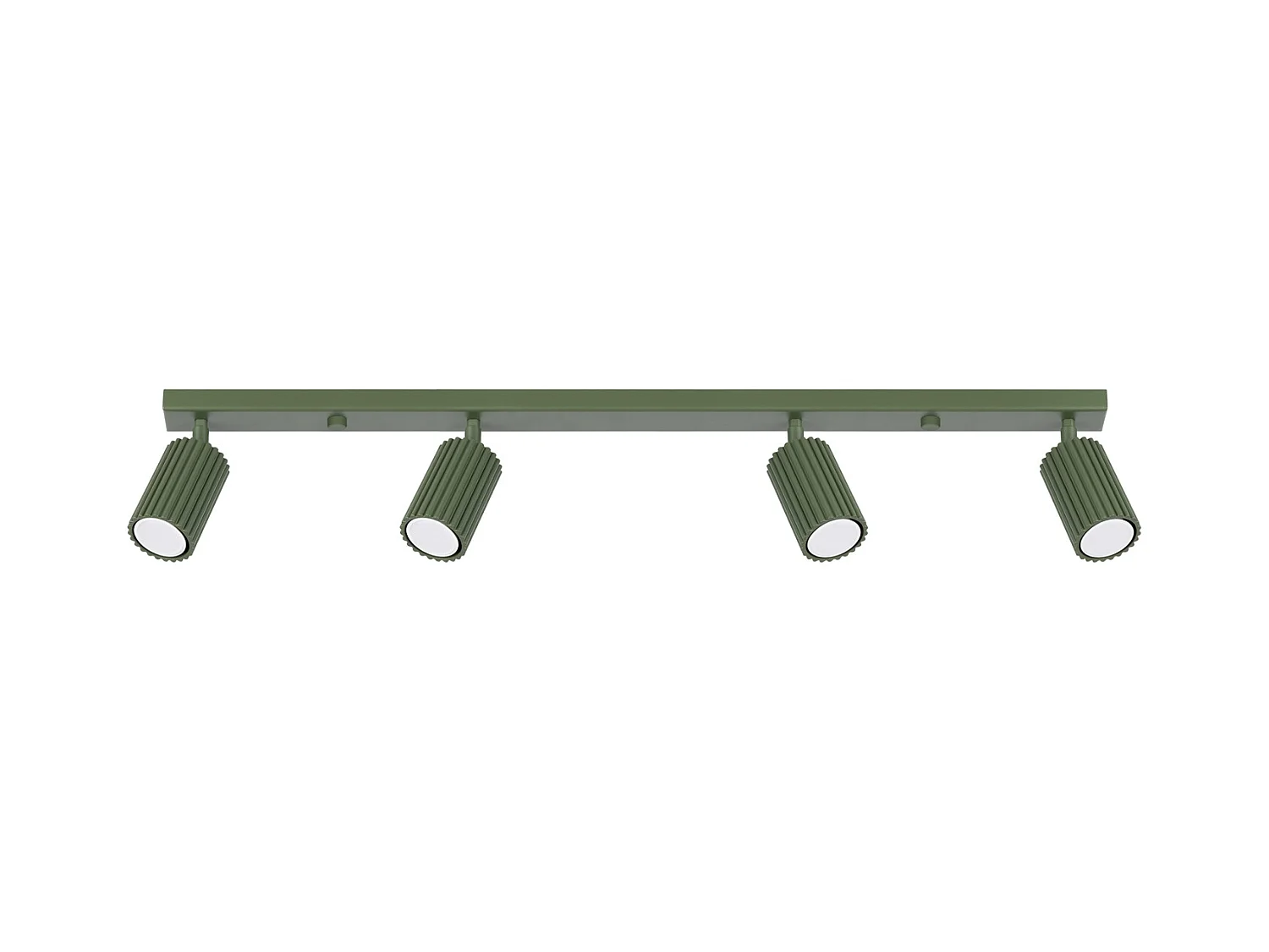 Plafonnier Karbon Minimaliste En Aluminium - 4 Sources Lumineuses - L.81 X H.16,5 Cm - Vert Olive