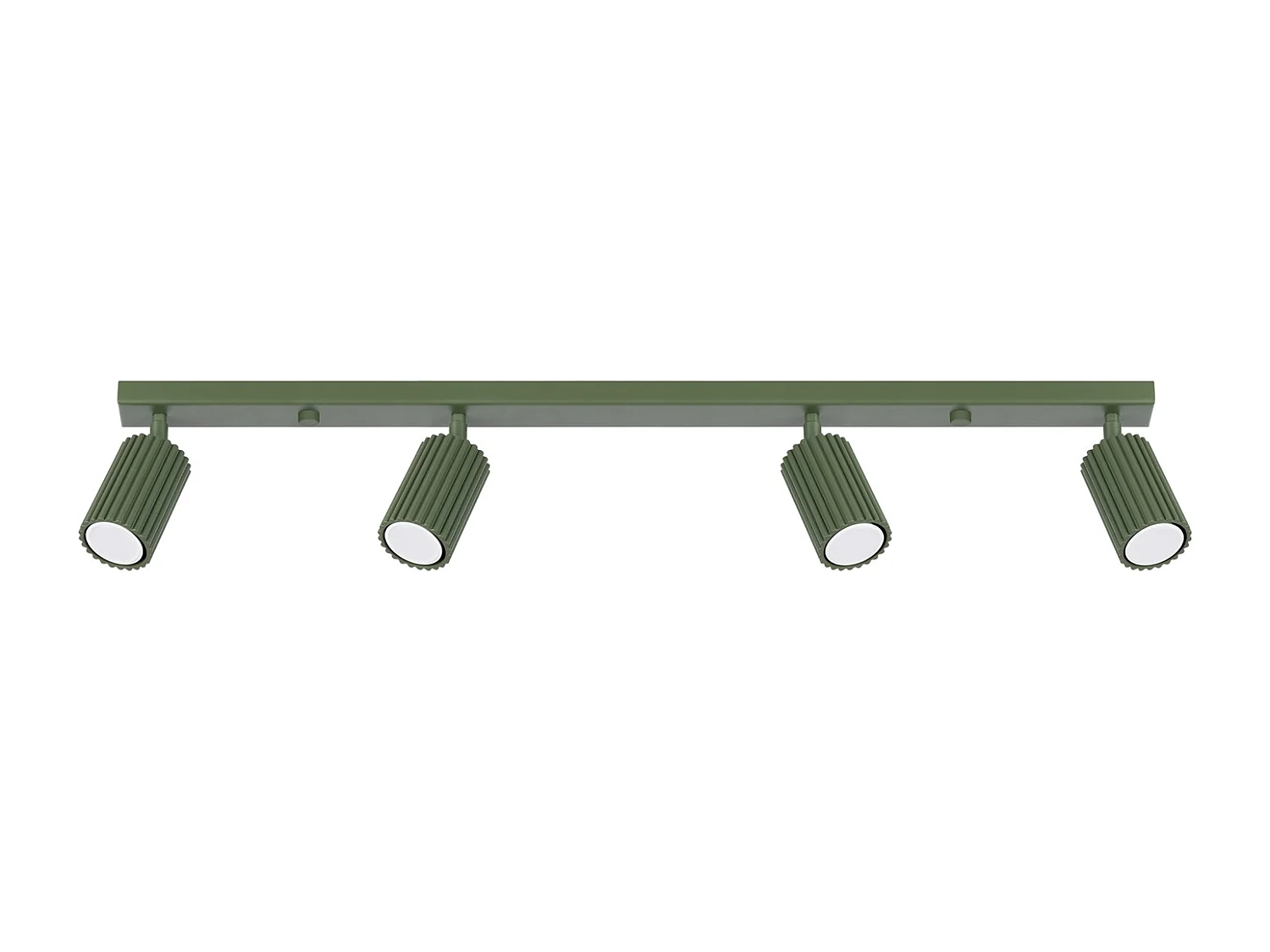 Lámpara De Techo Karbon Minimalista De Aluminio - 4 Fuentes Luminosas - L.81 X A.16,5 Cm - Verde Oliva