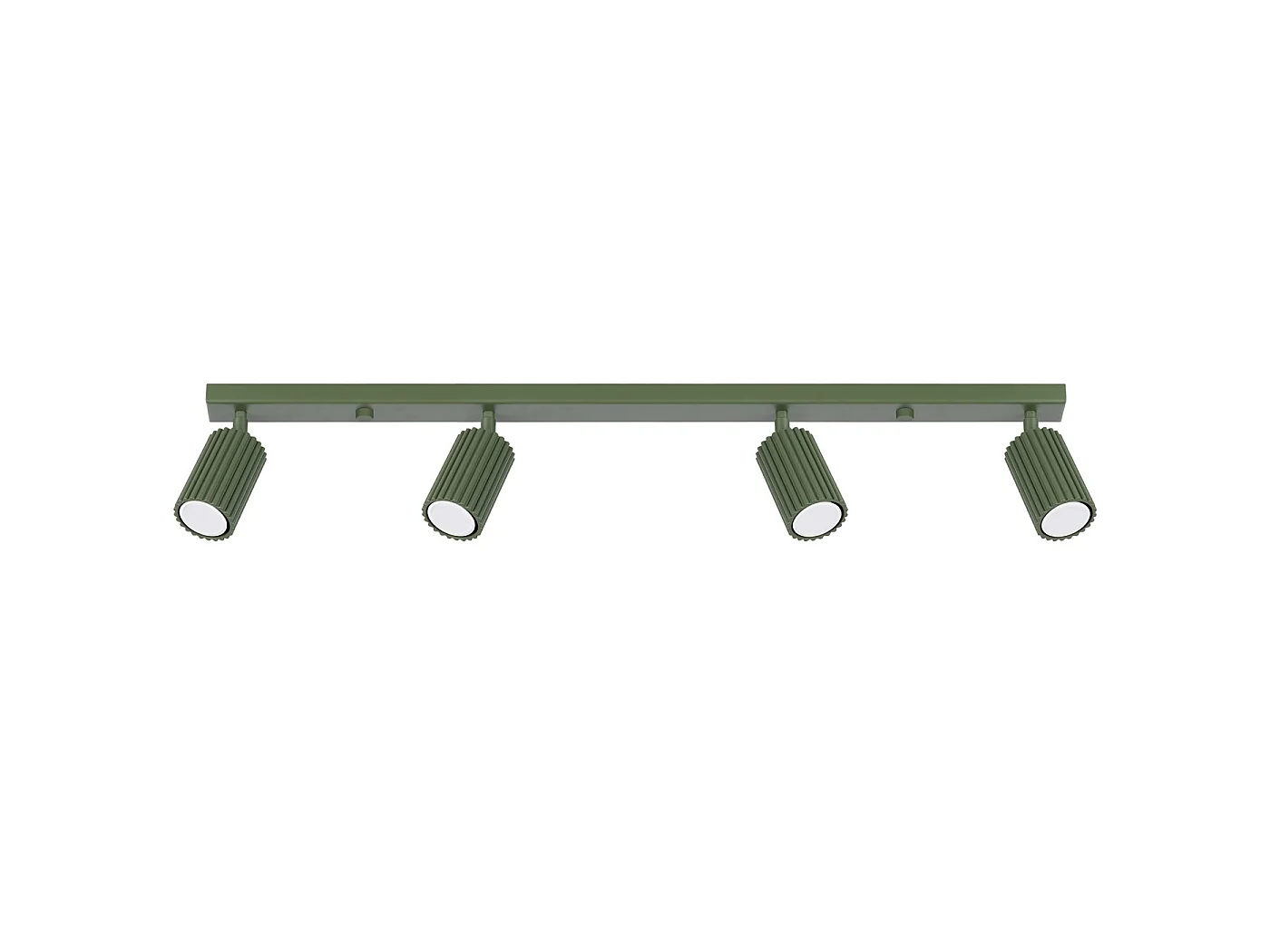 Plafonnier Karbon Minimaliste En Aluminium - 4 Sources Lumineuses - L.81 X H.16,5 Cm - Vert Olive