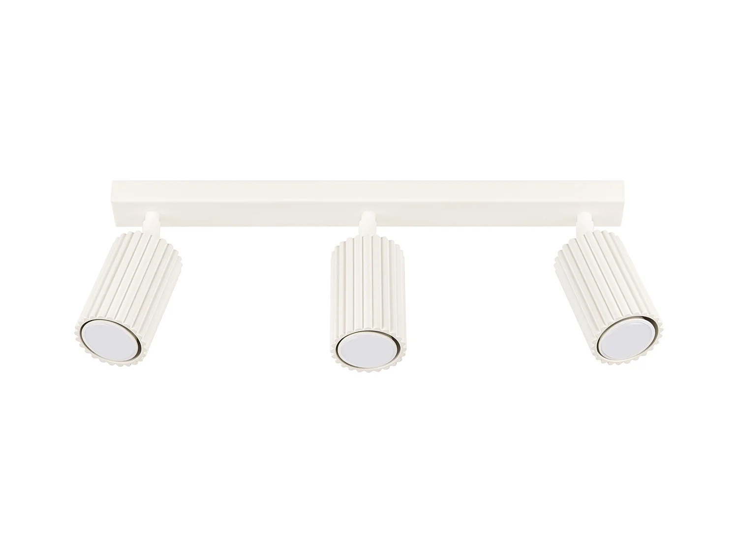 Plafonnier Karbon Minimaliste En Aluminium - 3 Sources Lumineuses - L.45 X H.16,5 Cm - Beige