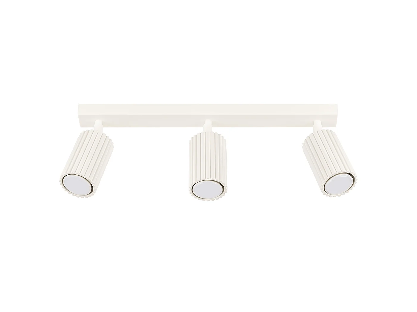 Plafonnier Karbon Minimaliste En Aluminium - 3 Sources Lumineuses - L.45 X H.16,5 Cm - Beige