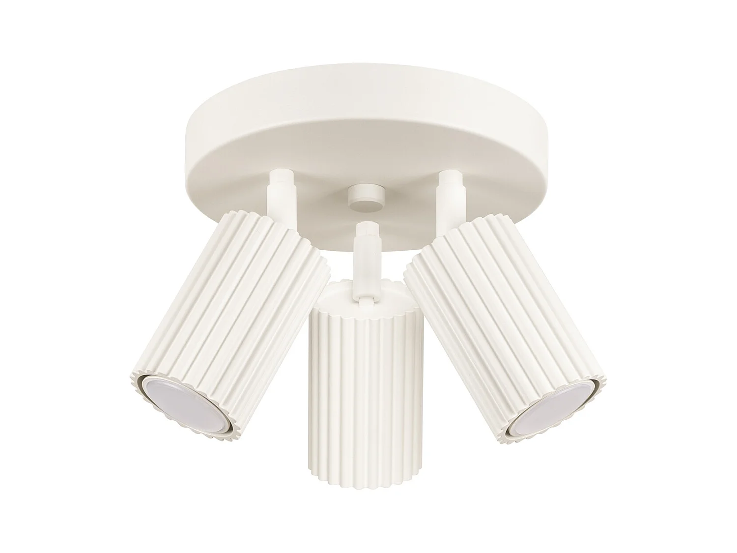 Plafonnier Karbon Minimaliste En Aluminium - 3 Sources Lumineuses - L.19,5 X H.18 Cm - Beige