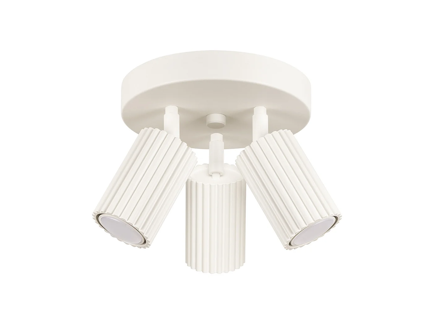 Plafonnier Karbon Minimaliste En Aluminium - 3 Sources Lumineuses - L.19,5 X H.18 Cm - Beige