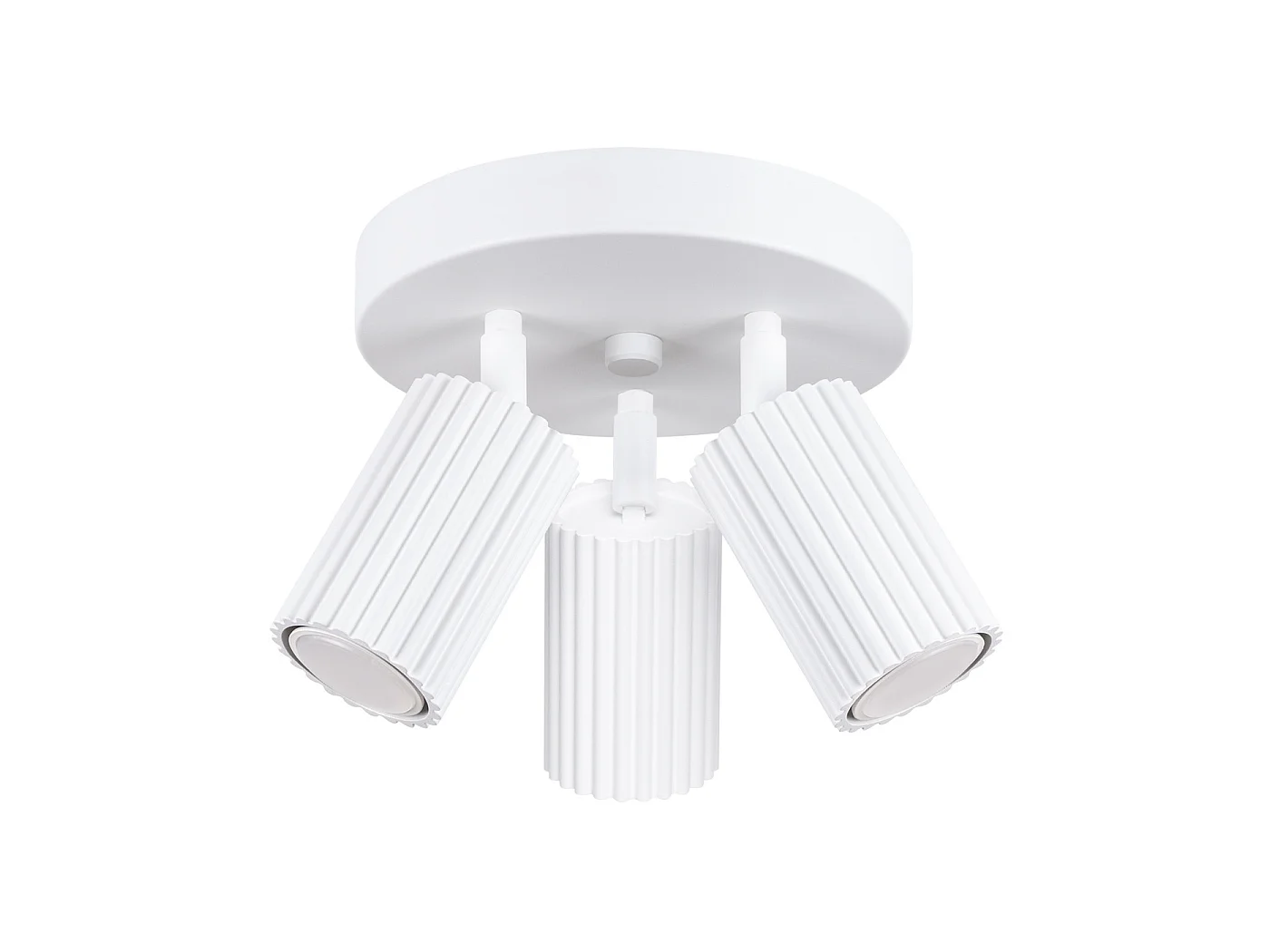 Plafonnier Karbon Minimaliste En Aluminium - 3 Sources Lumineuses - L.19,5 X H.18 Cm - Blanc