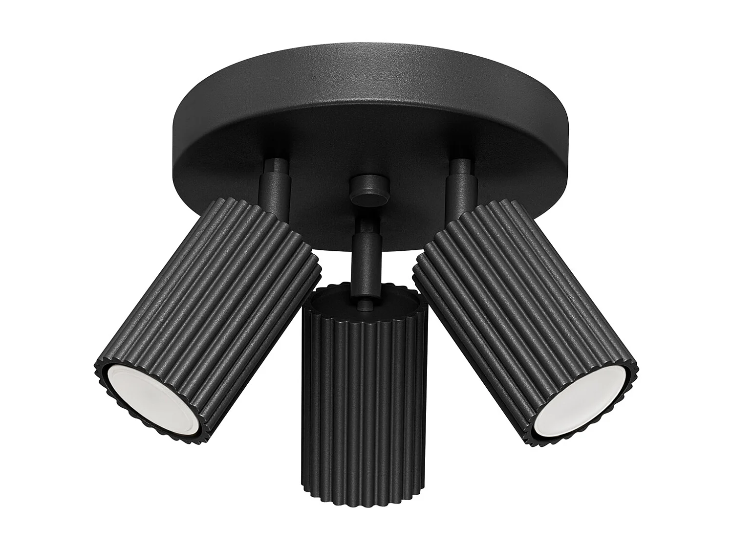 Luminária De Teto Karbon Minimalista, Alumínio - 3 Lichtbronnen - L.19.5 X H.18 Cm - Preto