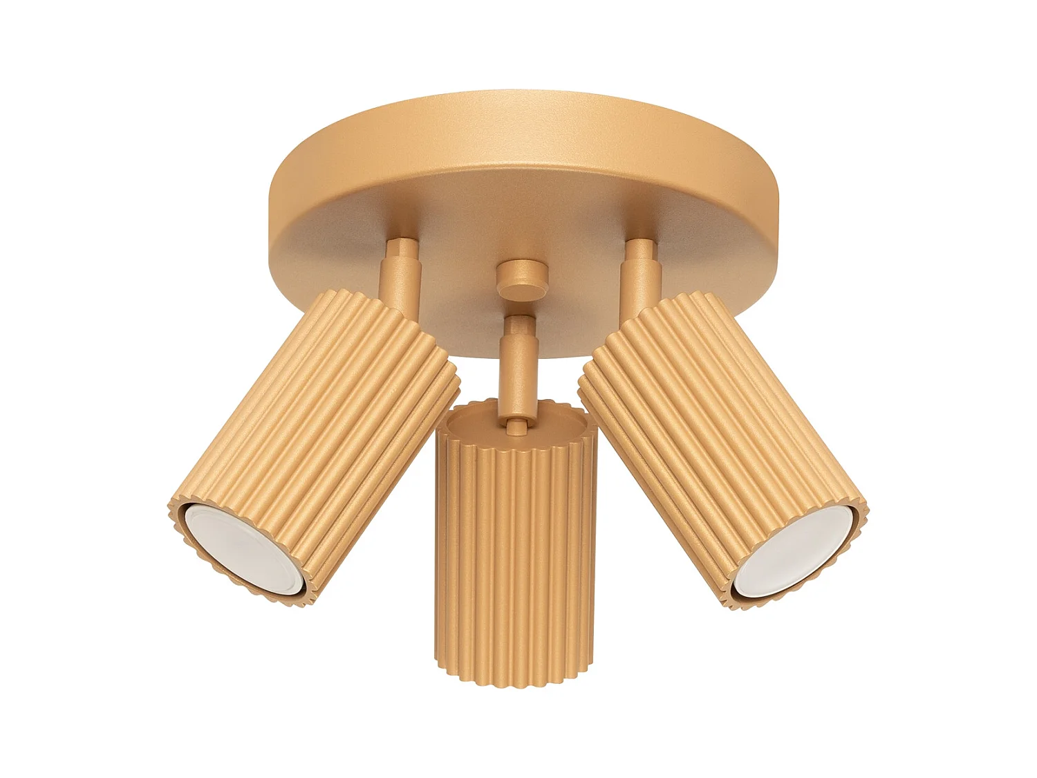 Plafonnier Karbon Minimaliste En Aluminium - 3 Sources Lumineuses - L.19,5 X H.18 Cm - Doré