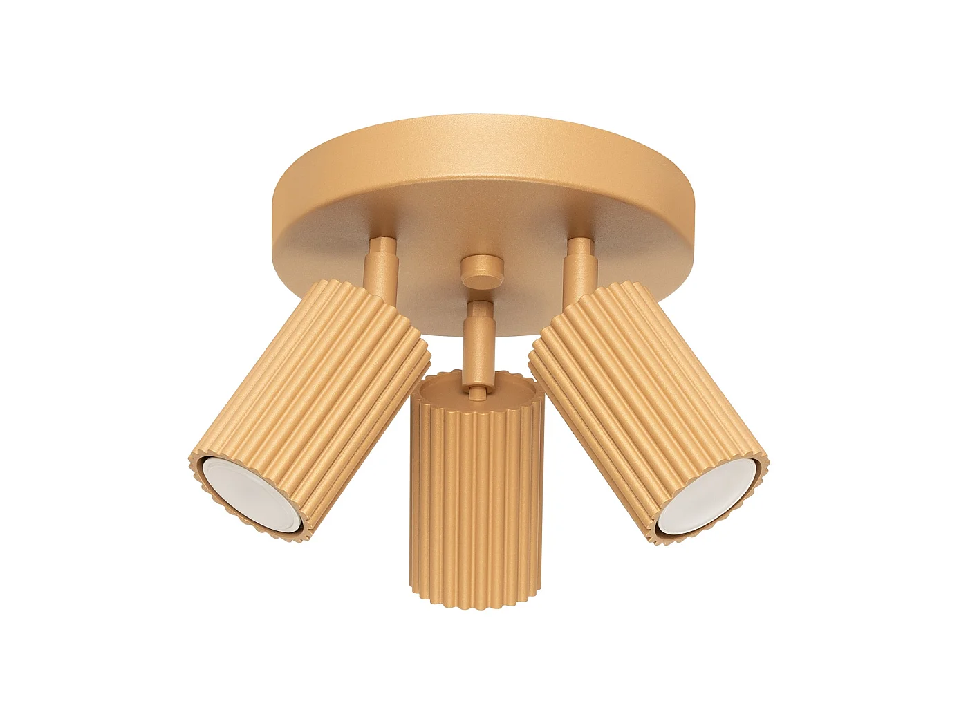 Plafonnier Karbon Minimaliste En Aluminium - 3 Sources Lumineuses - L.19,5 X H.18 Cm - Doré