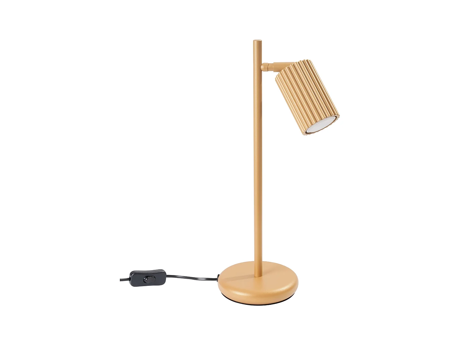 Lámpara De Escritorio Karbon Minimalista De Aluminio - 1 Fuentes Luminosas - L.14,5 X A.43 Cm - Dorado