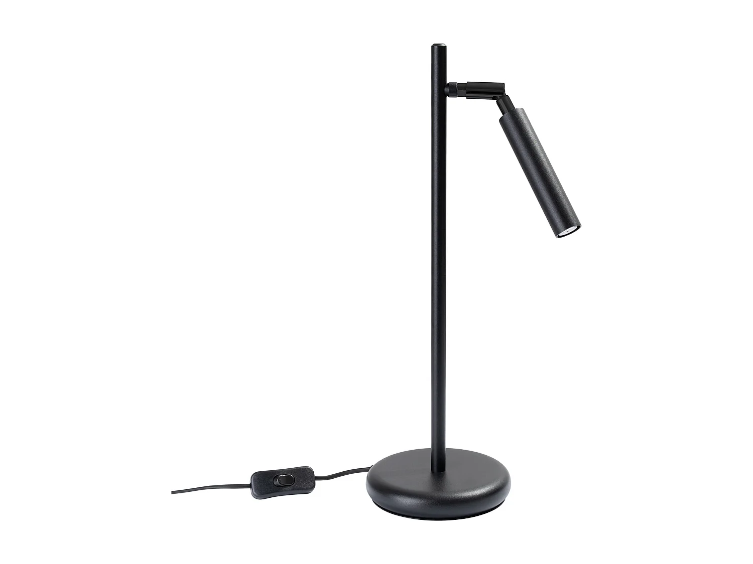 Candeeiro De Mesa Pastelo Moderno, Aço - 1 Lichtbronnen - L.14 X H.43 Cm - Preto