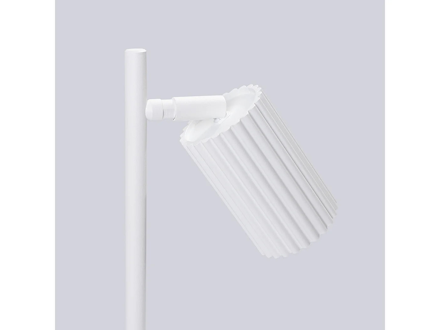 Lampe De Bureau Karbon Minimaliste En Aluminium - 1 Sources Lumineuses - L.14,5 X H.43 Cm - Blanc