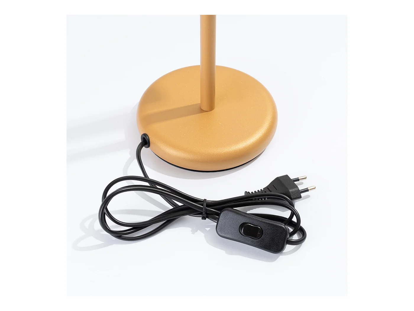 Lámpara De Escritorio Pastelo Moderno De Acero - 1 Fuentes Luminosas - L.14 X A.43 Cm - Dorado