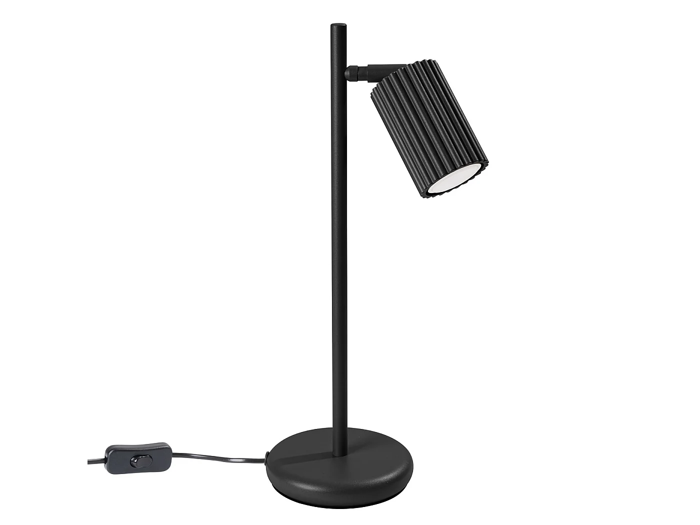 Schreibtischlampe KARBON minimalistisch aus  Aluminium - 1 lichtquellen - L.14,5 x H. cm - Schwarz