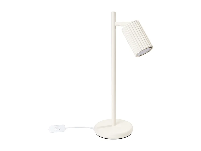 Candeeiro De Mesa Karbon Minimalista, Alumínio - 1 Lichtbronnen - L.14.5 X H.43 Cm - Bege