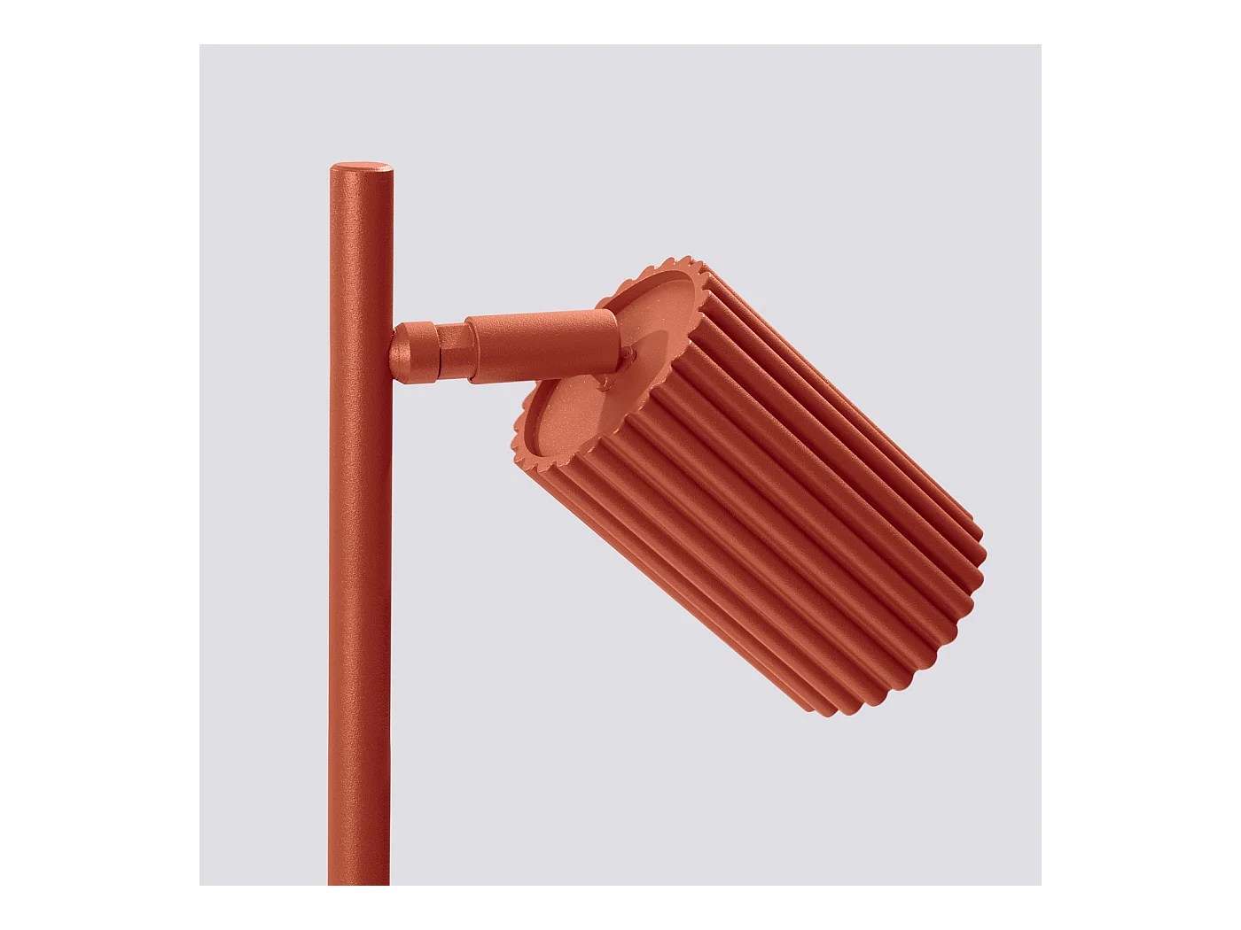 Lampe De Bureau Karbon Minimaliste En Aluminium - 1 Sources Lumineuses - L.14,5 X H.43 Cm - Ocre Rouge