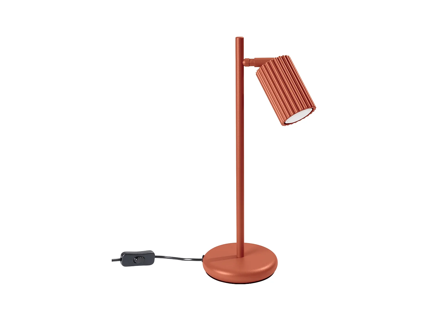 Bureaulamp Karbon Minimalistisch Van  - 1 Lichtbronnen - L.14,5 X H.43 Cm - Rode Oker