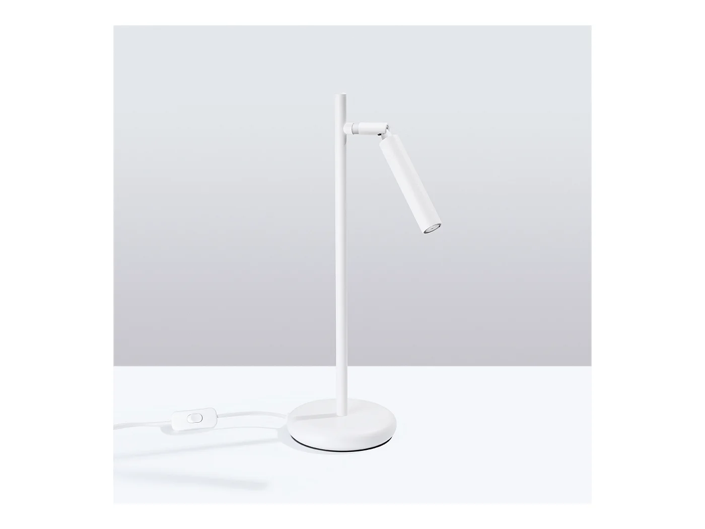 Bureaulamp Pastelo Modern Van  - 1 Lichtbronnen - L.14 X H.43 Cm - Wit
