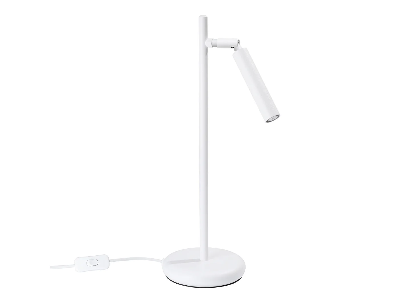 Lampe De Bureau Pastelo Moderne En Acier - 1 Sources Lumineuses - L.14 X H.43 Cm - Blanc