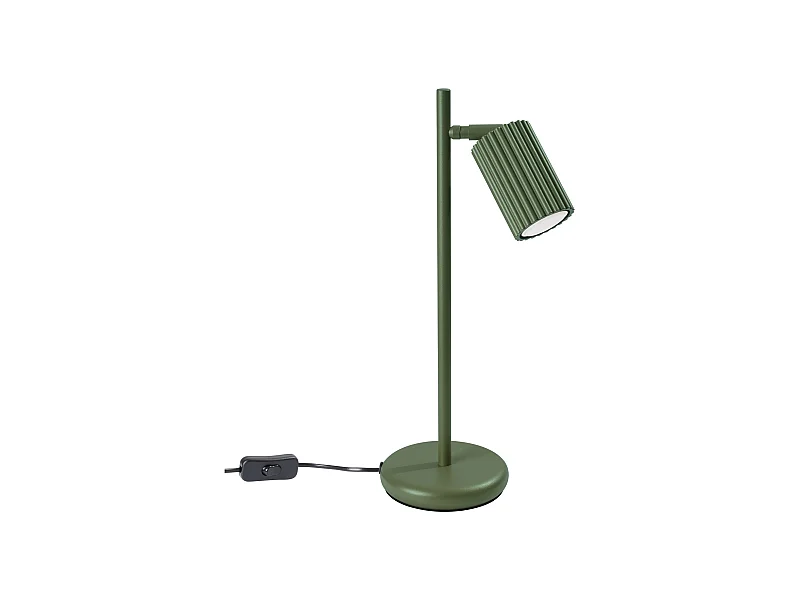 Schreibtischlampe Karbon Minimalistisch Aus  Aluminium - 1 Lichtquellen - L.14,5 X H. Cm - Olivgrün