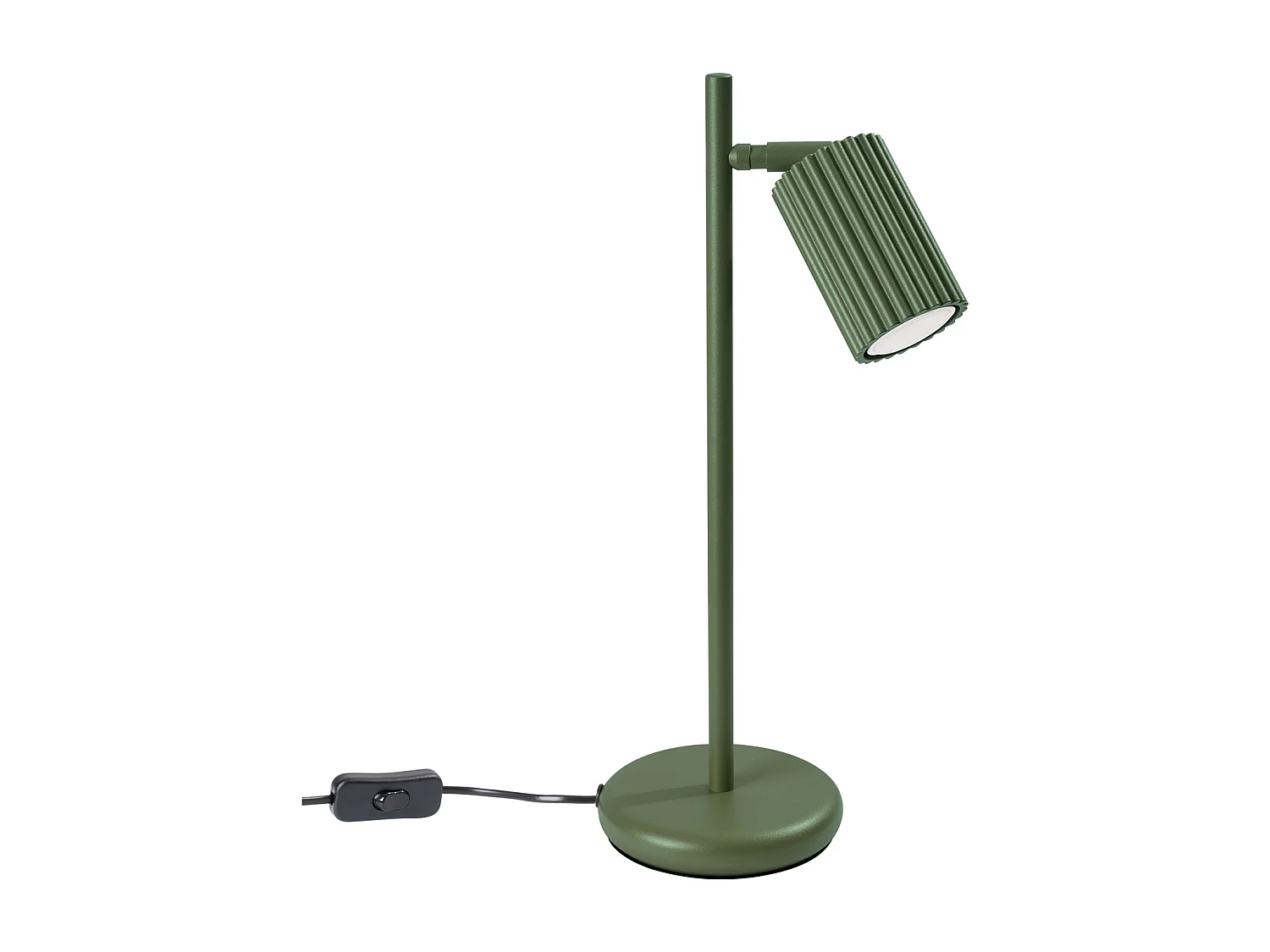 Lampa Biurkowa Minimalistyczny Karbon, Aluminium - 1 Źródło - L.14.5 X H.43 Cm - Zielony Oliwkowy