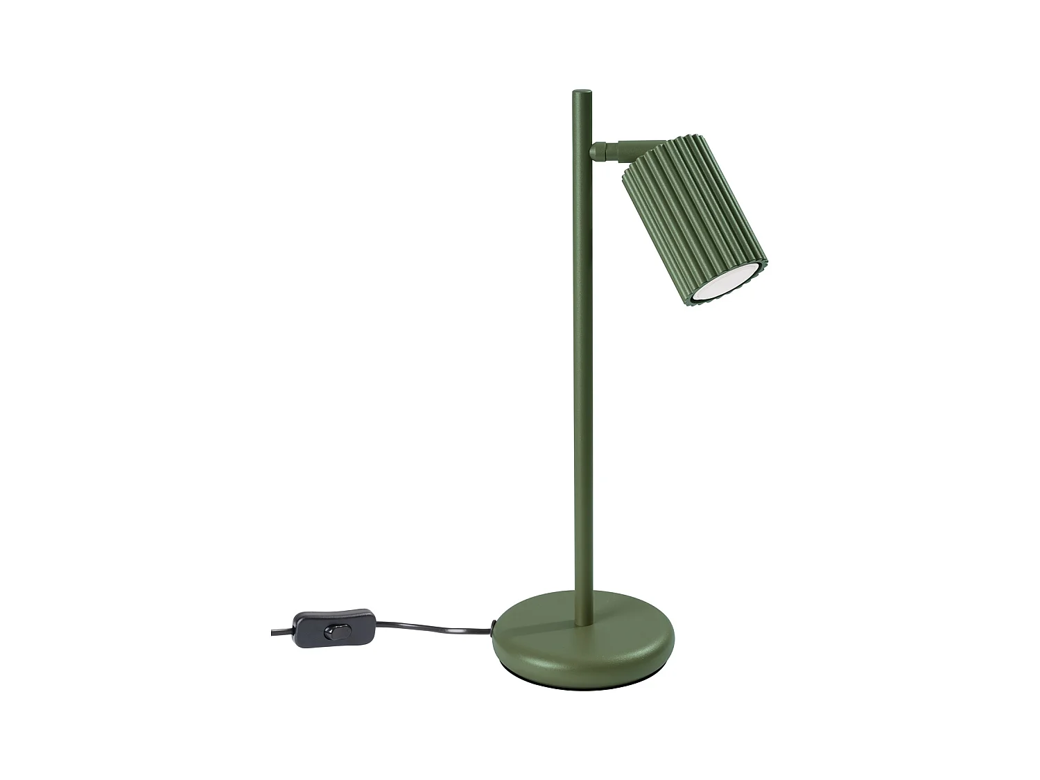 Lampe De Bureau Karbon Minimaliste En Aluminium - 1 Sources Lumineuses - L.14,5 X H.43 Cm - Vert Olive