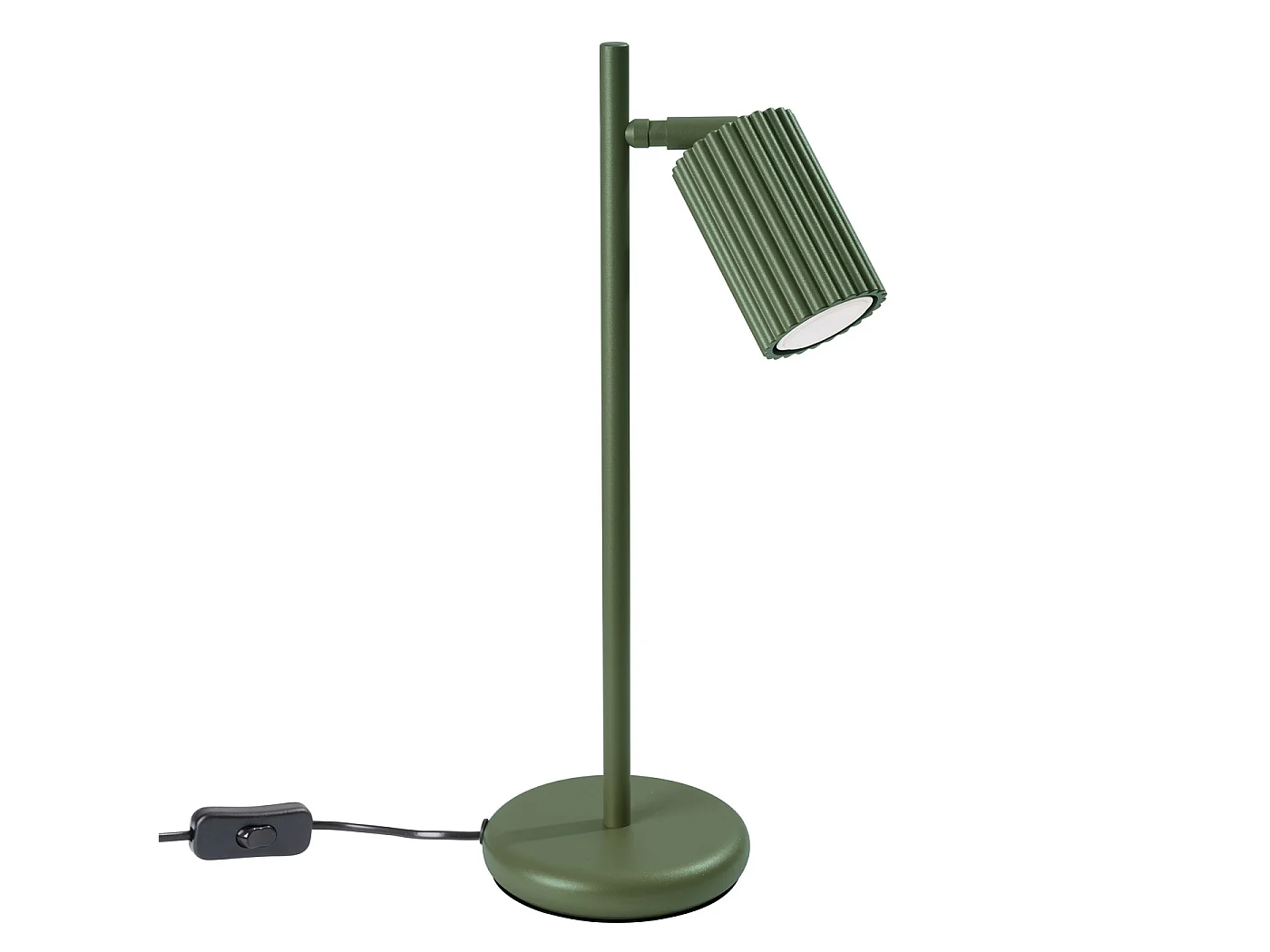 Lampe De Bureau Karbon Minimaliste En Aluminium - 1 Sources Lumineuses - L.14,5 X H.43 Cm - Vert Olive
