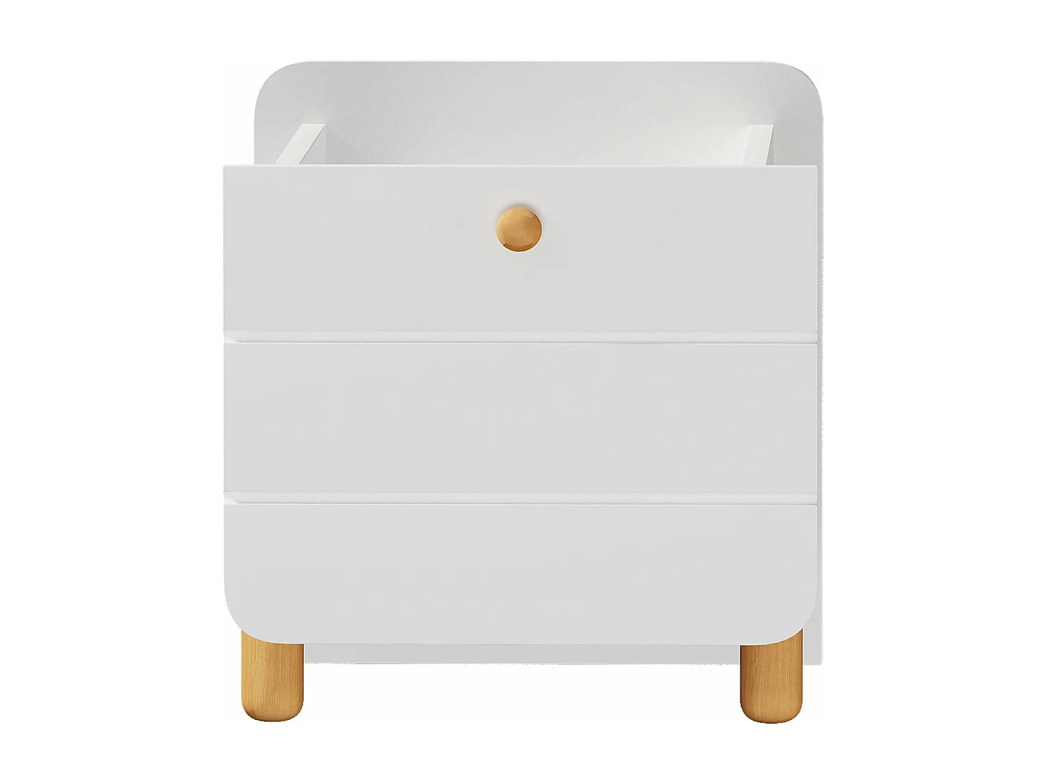 Table de chevet minimaliste blanche,d38cm×h39cm