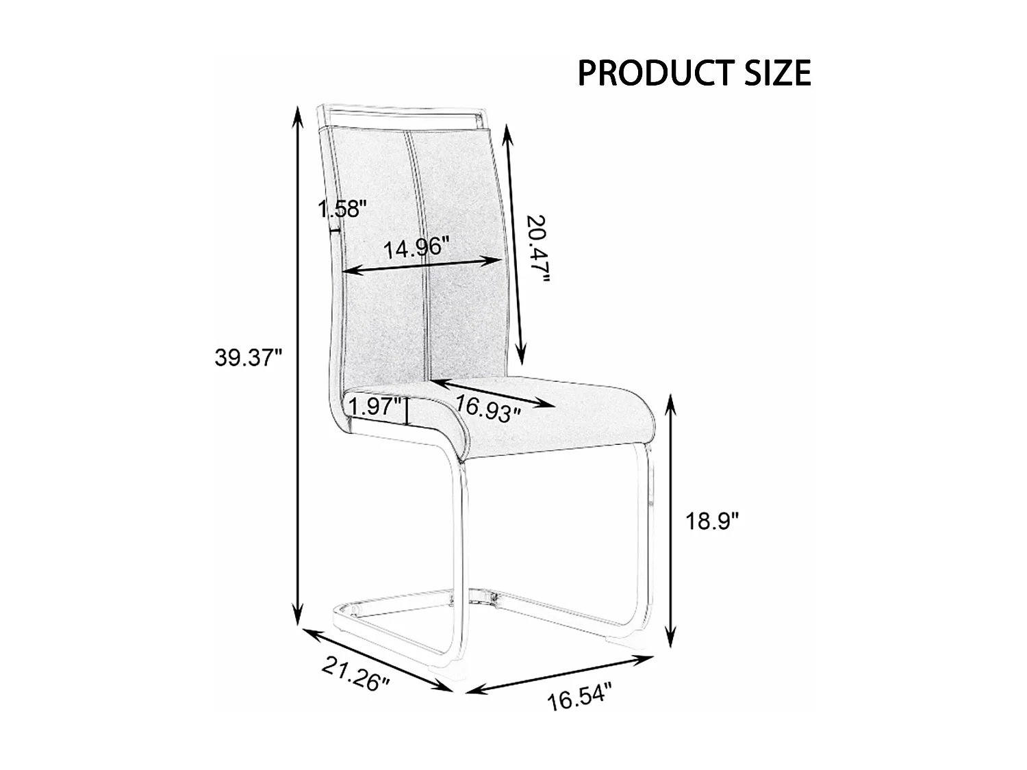 Chaises de salle à manger contemporaines 4 pièces,marron,d52cm×h100cm
