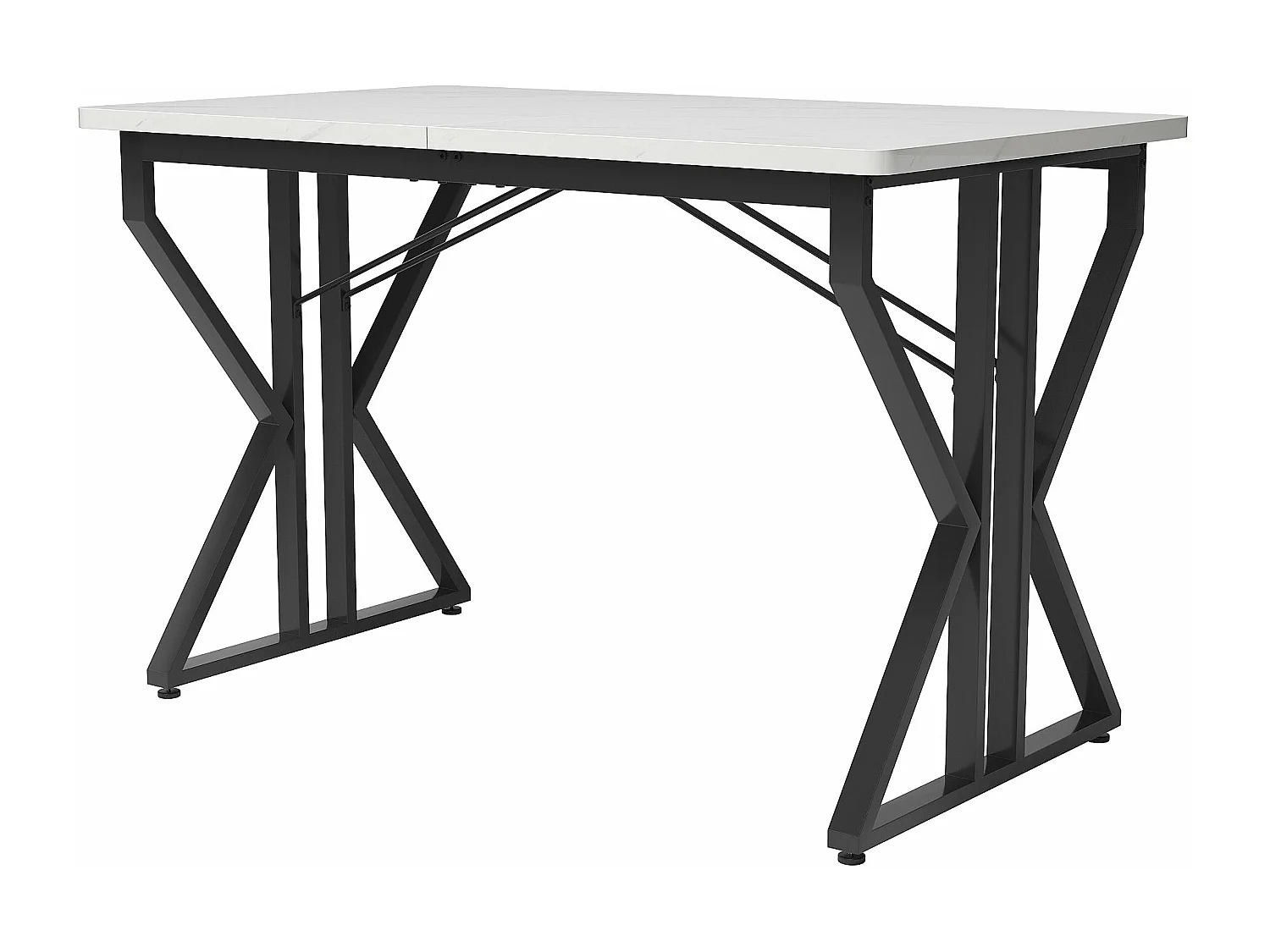 Table à manger moderne en marbre blanc,d119cm×h75cm