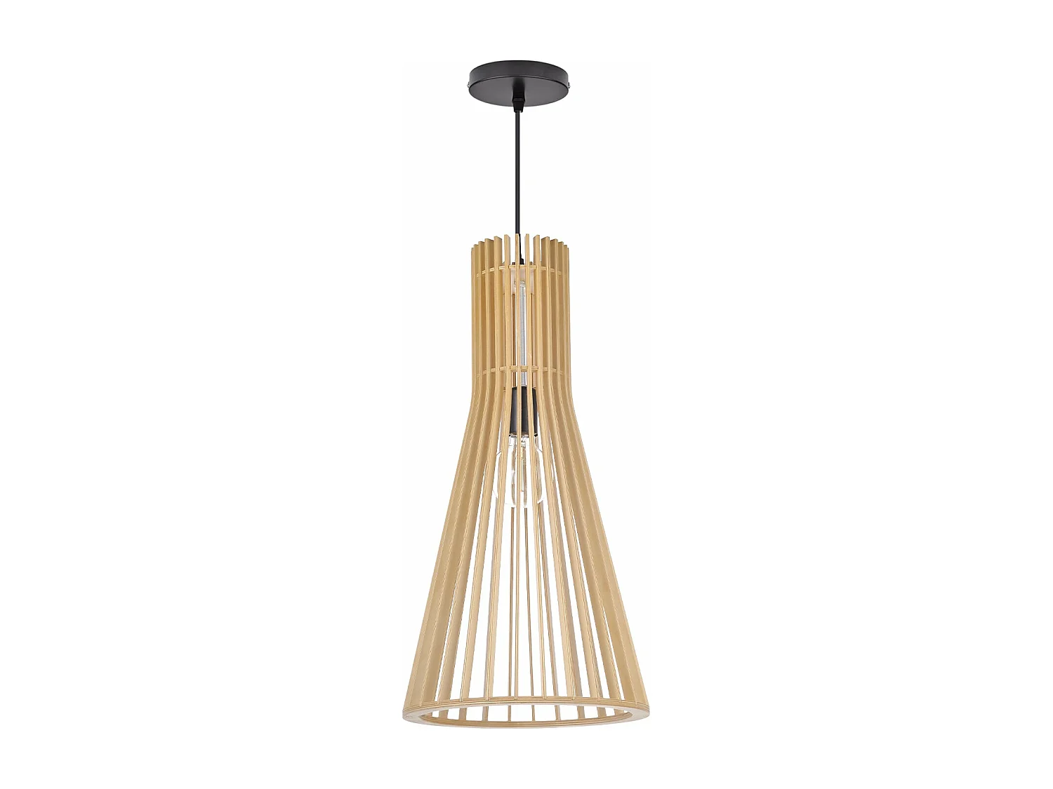 Suspension en bambou de couleur bois naturel pour salle à manger et salon,30x60cm