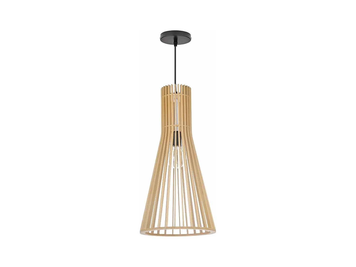 Suspension en bambou de couleur bois naturel pour salle à manger et salon,30x60cm