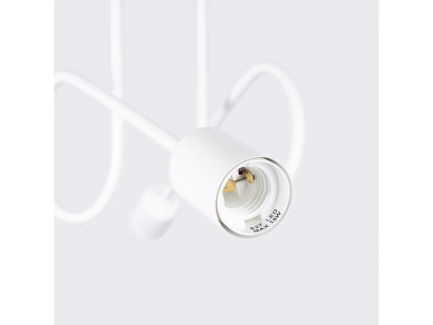 Lustre Loop Minimaliste En Acier - 2 Sources Lumineuses - L.57 X H.25,5 Cm - Blanc