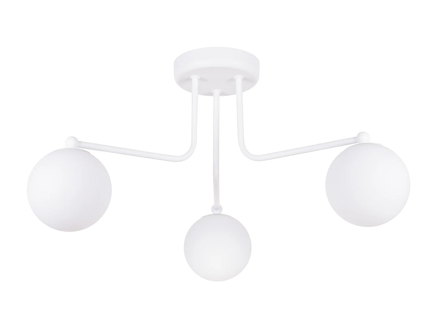 Kroonluchter Astral Minimalistisch Van  - 3 Lichtbronnen - L.62 X H.29 Cm - Wit