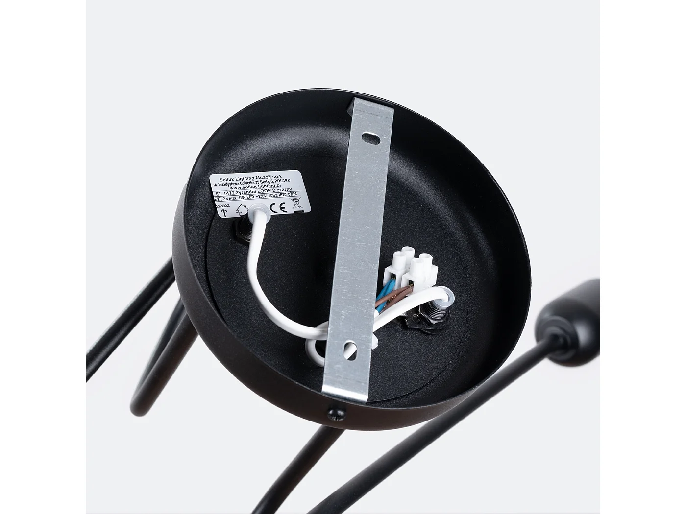 Lustre Loop Minimalista, Aço - 2 Lichtbronnen - L.57 X H.25.5 Cm - Preto