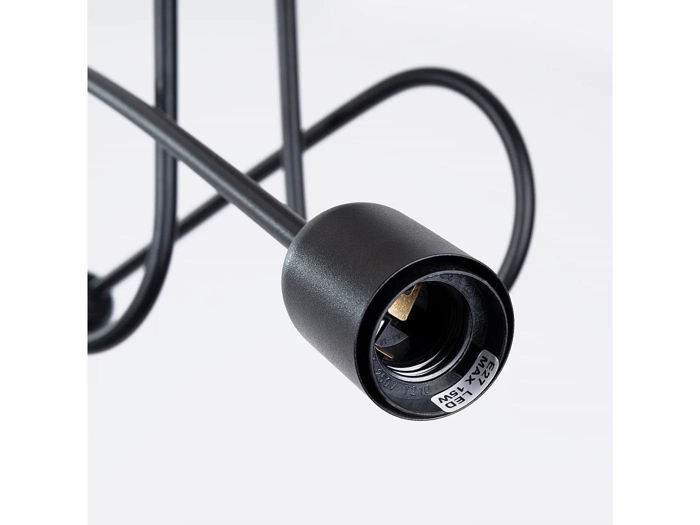 Lustre Loop Minimalista, Aço - 2 Lichtbronnen - L.57 X H.25.5 Cm - Preto