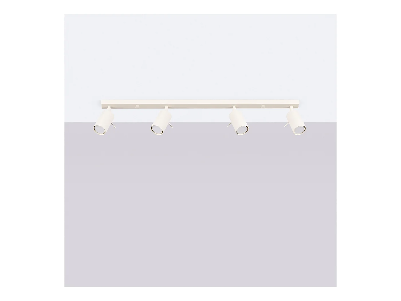 Deckenleuchte Ring Modern Aus  Stahl - 4 Lichtquellen - L.81 X H. Cm - Beige