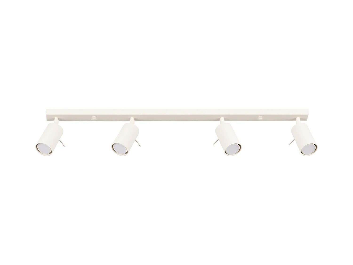 Plafonnier Ring Moderne En Acier - 4 Sources Lumineuses - L.81 X H.17 Cm - Beige