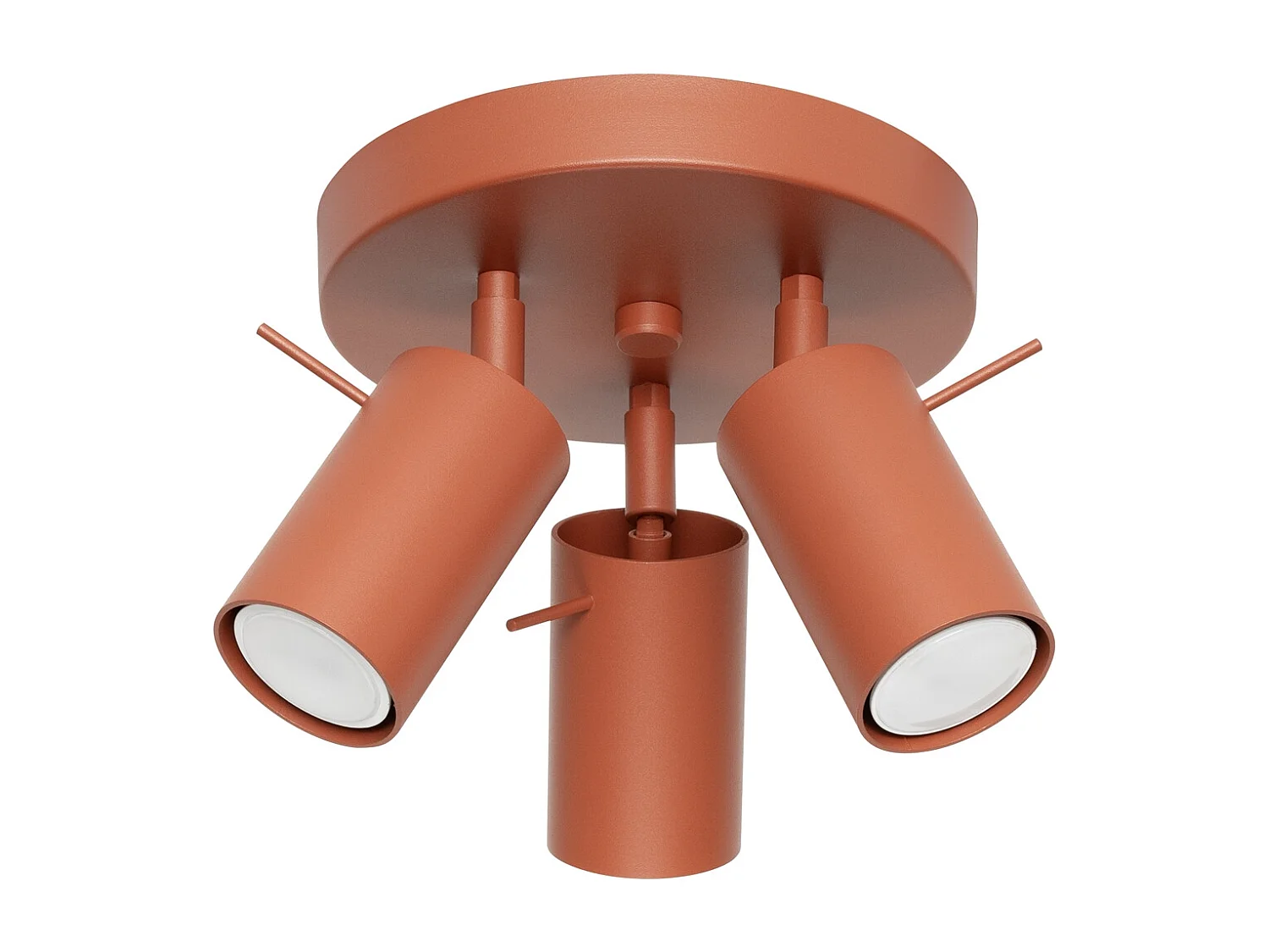 Plafondlamp Ring Modern Van  - 3 Lichtbronnen - L.19,5 X H.18,5 Cm - Rode Oker