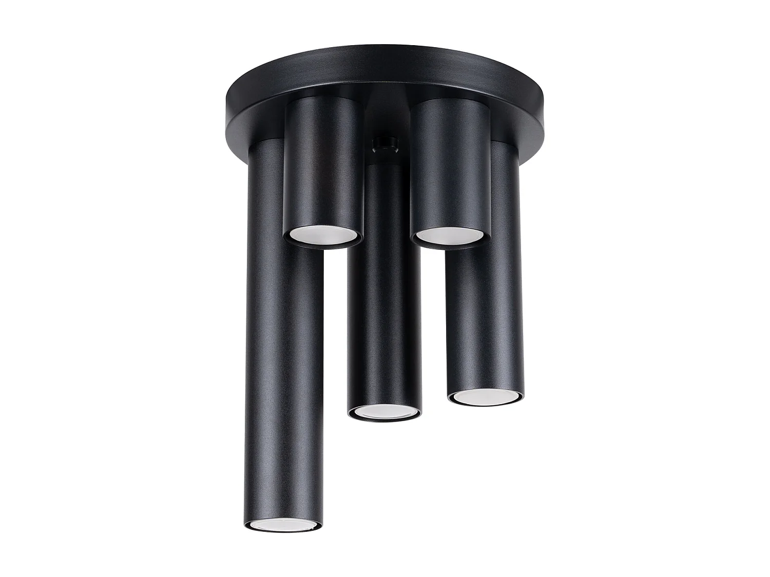 Plafonnier Lagos Moderne En Acier - 5 Sources Lumineuses - L.25 X H.33 Cm - Noir