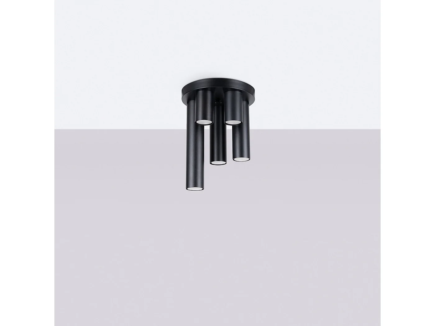 Luminária de teto LAGOS moderno, aço - 5 lichtbronnen - L.25 x H.33 cm - preto